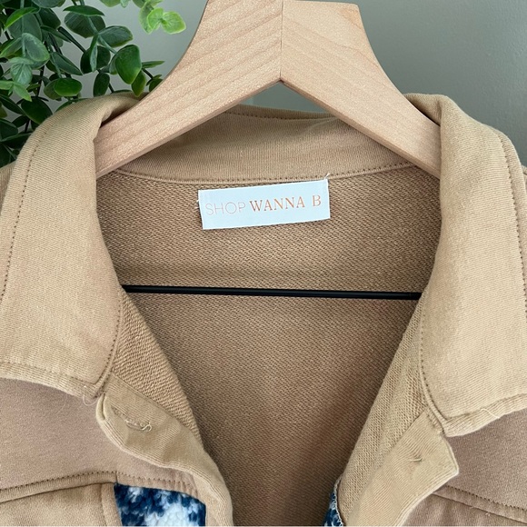 Aztec Western Cowgirl Tribal Boho oversized Shacket jacket tan women’s medium - Picture 3 of 10